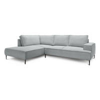 ECKSOFA May Grau 275 × 44 × 195 cm - Grau, Textil (275/44/195cm) - Pillovely