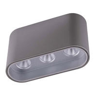 LED DECKENLEUCHTE Aluminium Grau Silber - Grau, Metall (10.5/3.8/6.4cm) - Globo Lighting