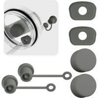 STROHHALM Zubehör 6-teiliges Set Grau - Grau, Kunststoff (6.5/1.5/6.5cm)