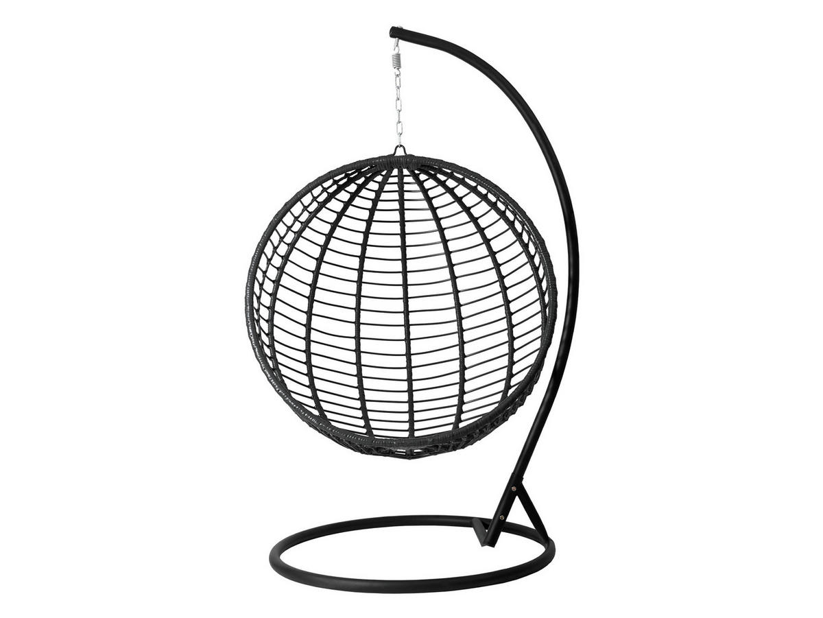 HÄNGESESSEL Amara - Schwarz/Grau, Metall (111/195/105cm) - MIRJAN24