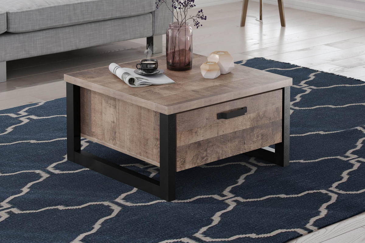 COUCHTISCH Emile Eiche Dekor - Eichefarben, Holzwerkstoff (45/80/80cm) - ebuy24