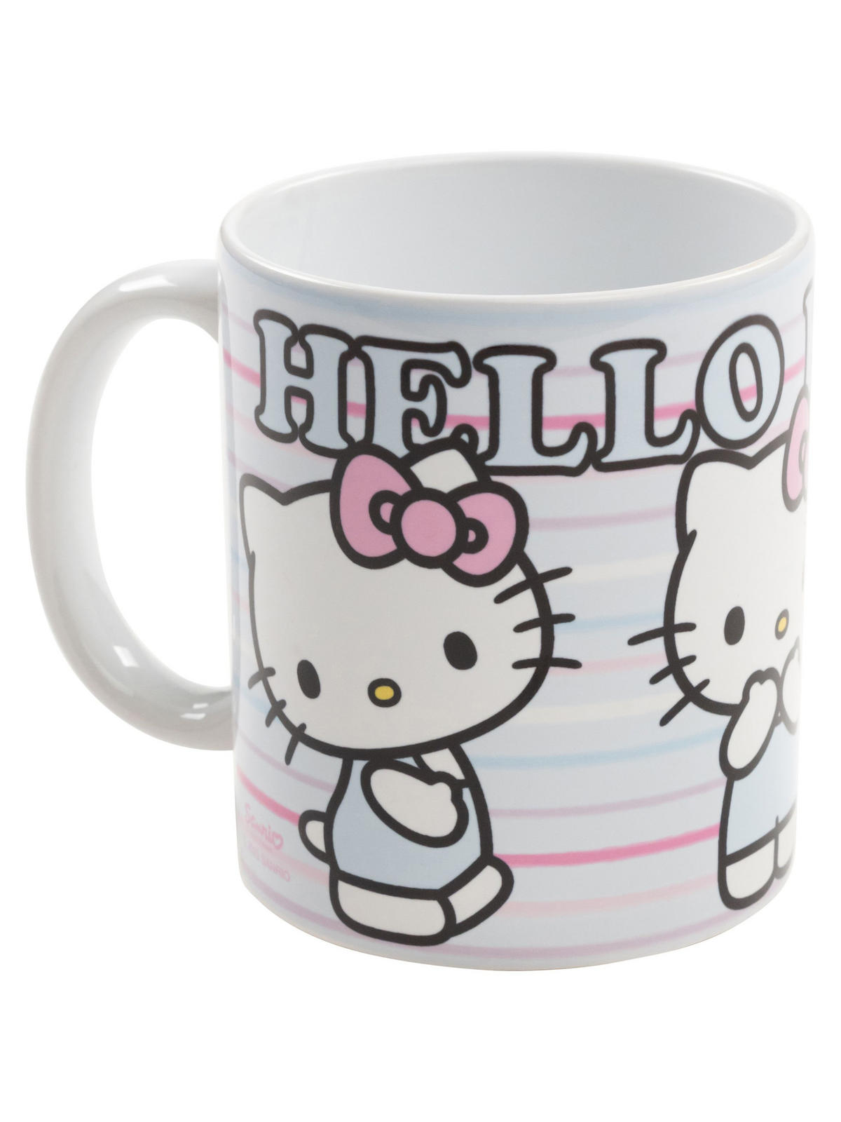 KAFFEEBECHER Hello Kitty Streifen Blau 320 ml - Blau, Keramik (0.32L) - Hello Kitty