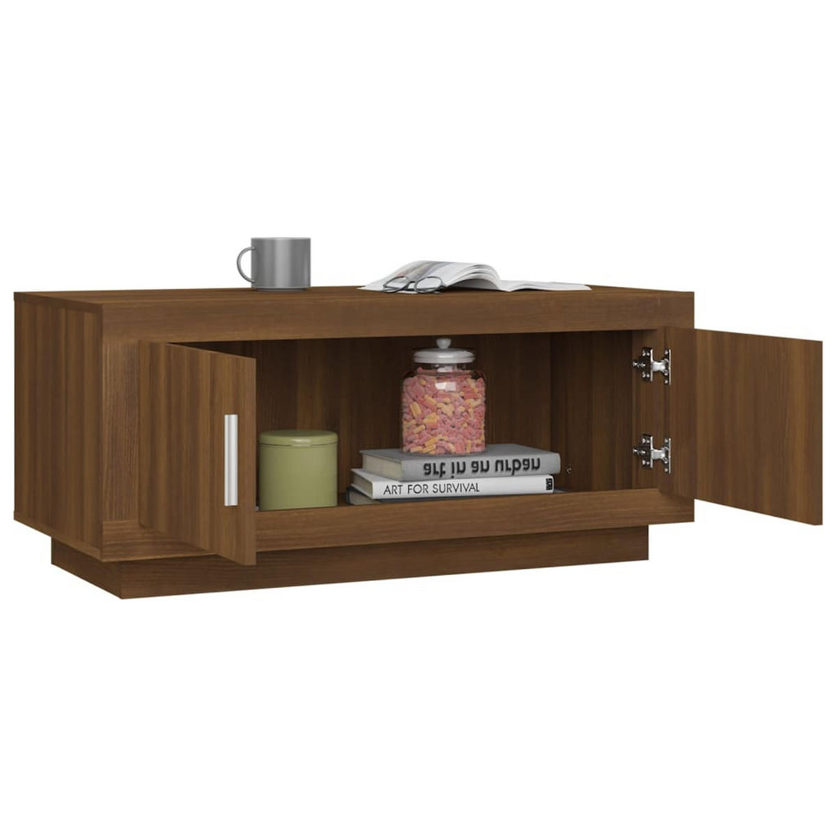 COUCHTISCH Braun Eichen-Optik 102x50x45 cm Holzwerkstoff - Braun, Holz (102/50/45cm) - furnicato
