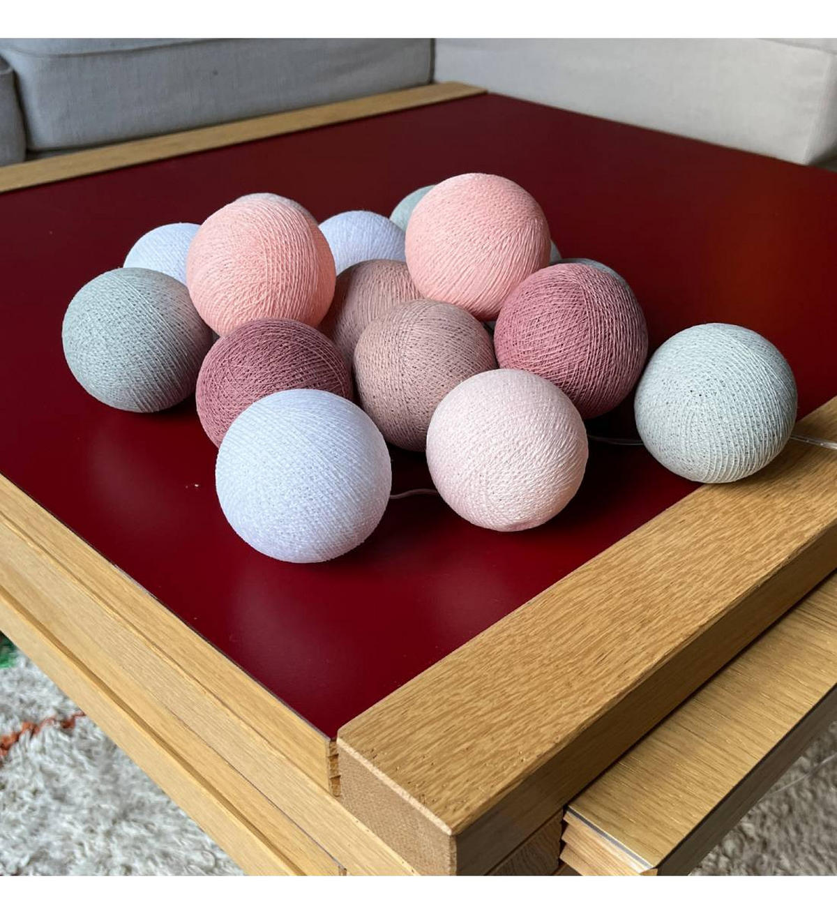 LICHTERKETTE LED Boxen - L'opéra - Puderrosa - Hellrosa, Textil (165cm) - La case du cousin paul