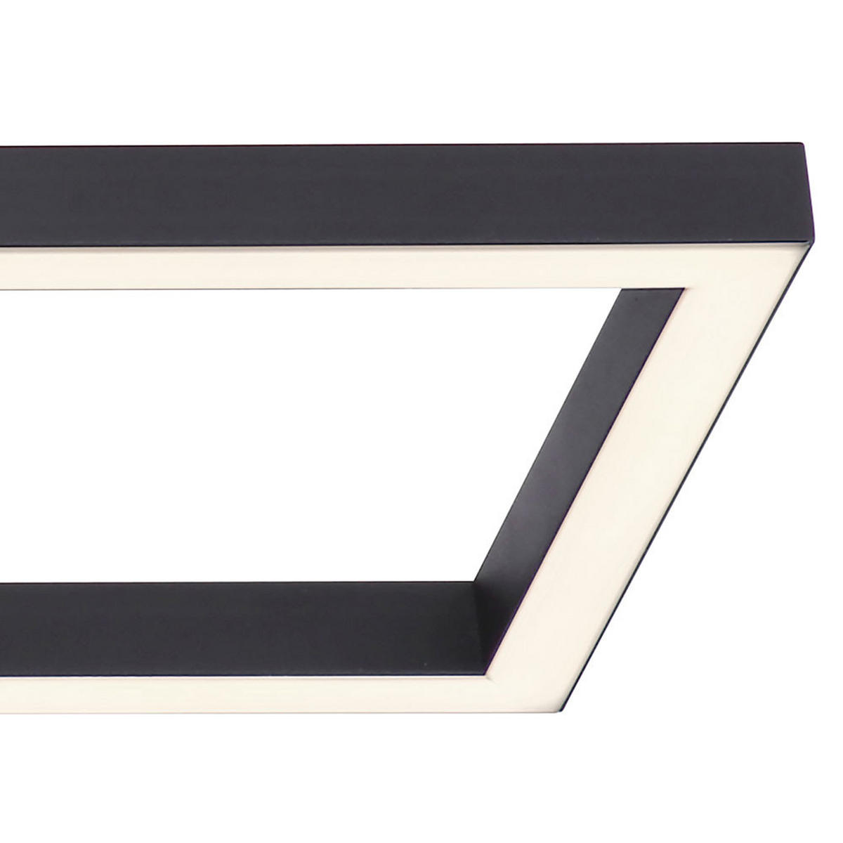 LED DECKENLEUCHTE opal Schwarz rechteckig - Schwarz, Metall (71/23/7.5cm) - Globo Lighting
