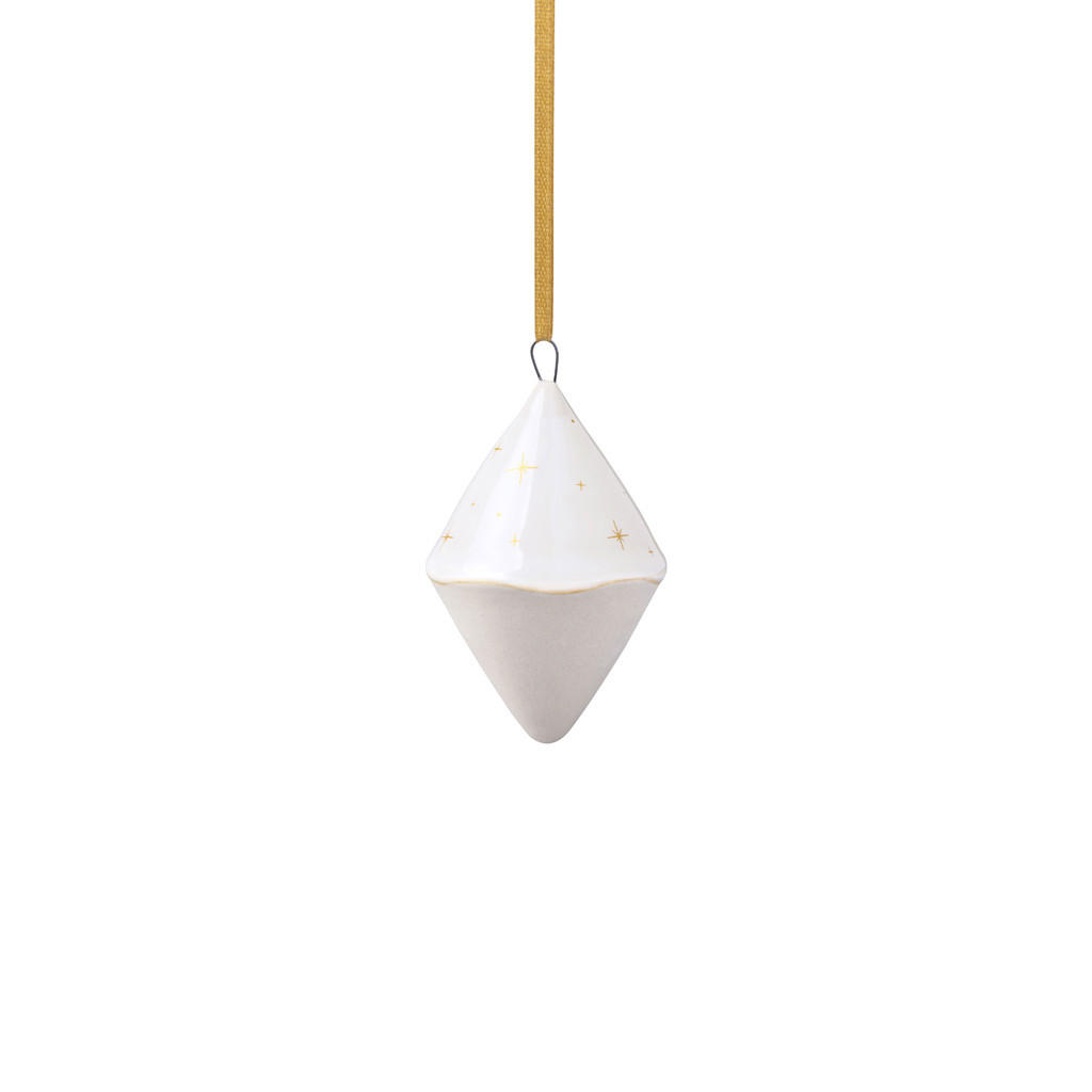 ORNAMENT DOPPELKEGEL Winter Glow beige - Beige, Keramik (5/7.6/5cm) - like.Villeroy & Boch