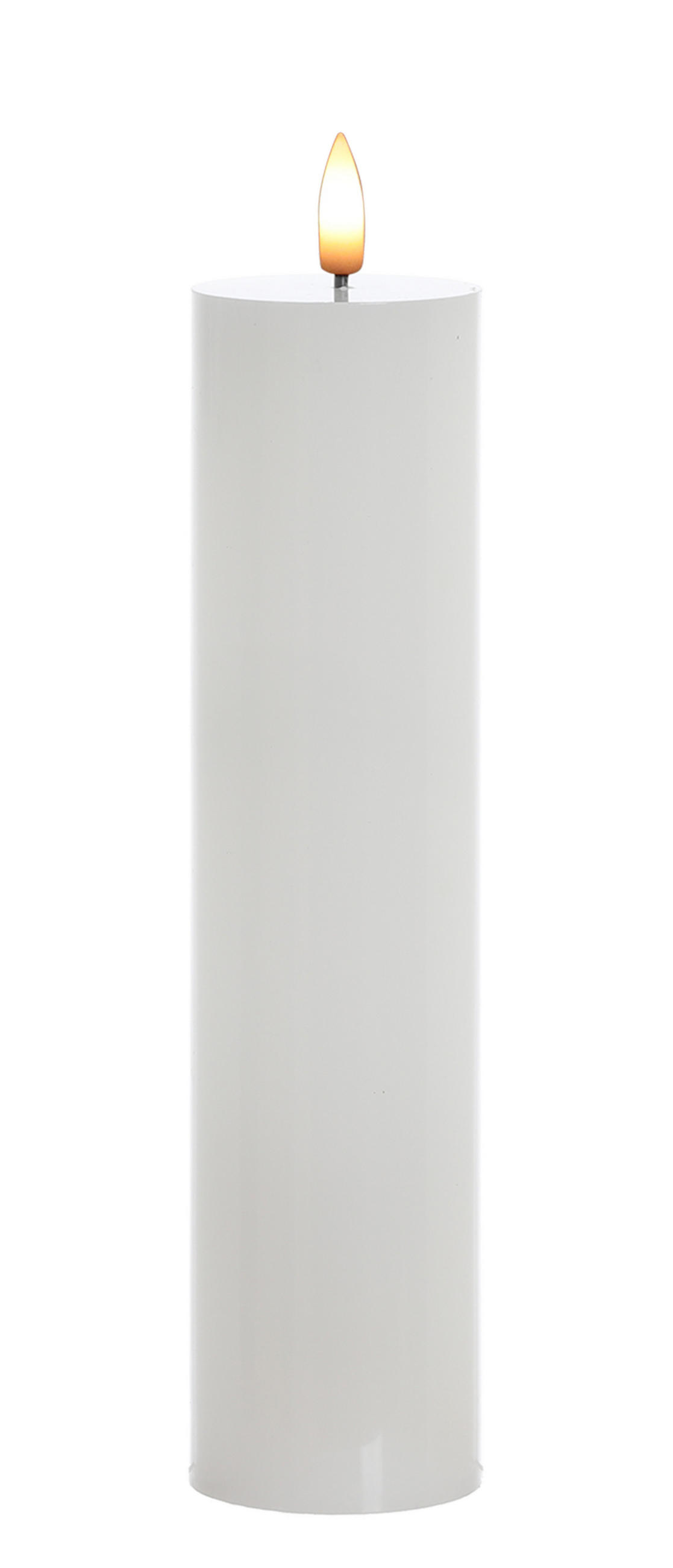 LED-KERZE Idalia Weiß 23.5/5/23.5 cm Kunstoff - Weiß, Kunststoff (23.5/5/23.5cm) - Mondex