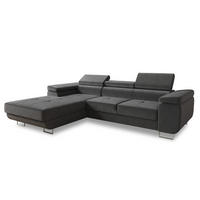 ECKSOFA Divo, Seite: Links - Grau, Holz/Textil (282/204cm) - Sofnet