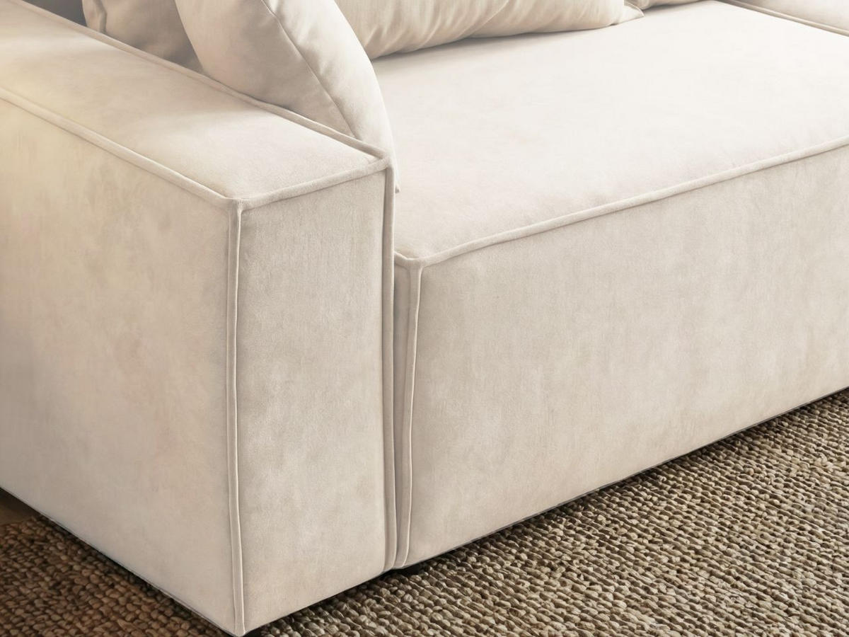 SOFA 230/90/70 Creme Sivra - Creme, Kunststoff/Textil (230/70/90cm) - Graingold