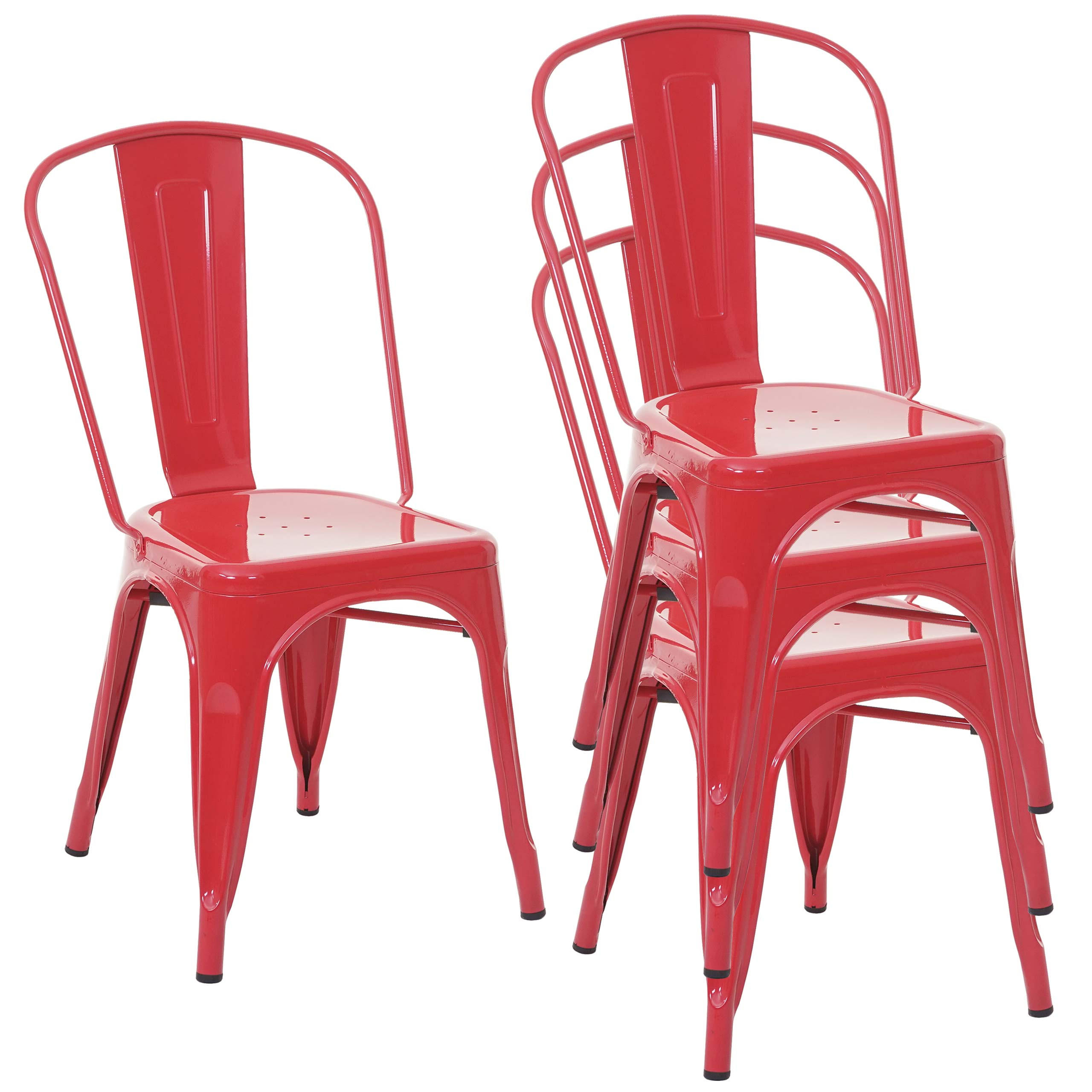 Chefgastro Stuhl Rot 45x87x43 cm