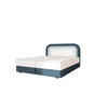 KONTINENTALBETT - Boxspringbett Nest 160x200 - Blau - Aragon 79 + Aragon 01+Aragon 07 - Blau/Kieferfarben, Holzwerkstoff/Textil (160/200cm) - Möblo