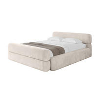 POLSTERBETT mit Bettkasten, Fußteil und Lattenrost, Boxbett mit Matratze H3/H4 - ENORA-Z-V1 120x200 Beige - Beige, Holzwerkstoff/Textil (120/200cm) - ALTDECOR