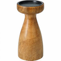 KERZENHALTER Natural Braun 10/10/20 cm Holz - Braun, Holz (20cm) - Mondex