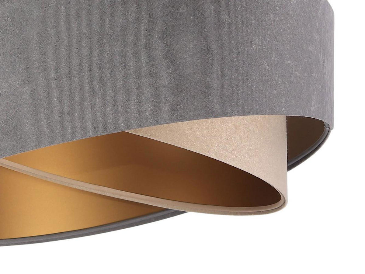 HÄNGELEUCHTE Grau 50/23 cm - Goldfarben, Kunststoff (50/1/23cm) - ONZENO