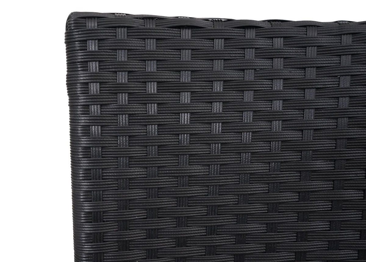 GARTENBANK mit Tisch Schwarz Kissen Creme - Schwarz, Metall (132/84/55cm) - PROREGAL