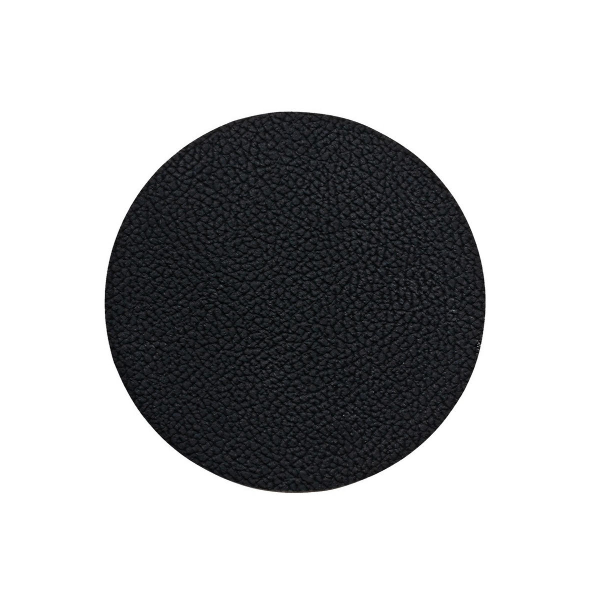 UNTERSETZER - Veganes Leder - Schwarz - ø 10 cm - 6 Stück - Schwarz, Kunststoff (2/10cm) - Cookinglife