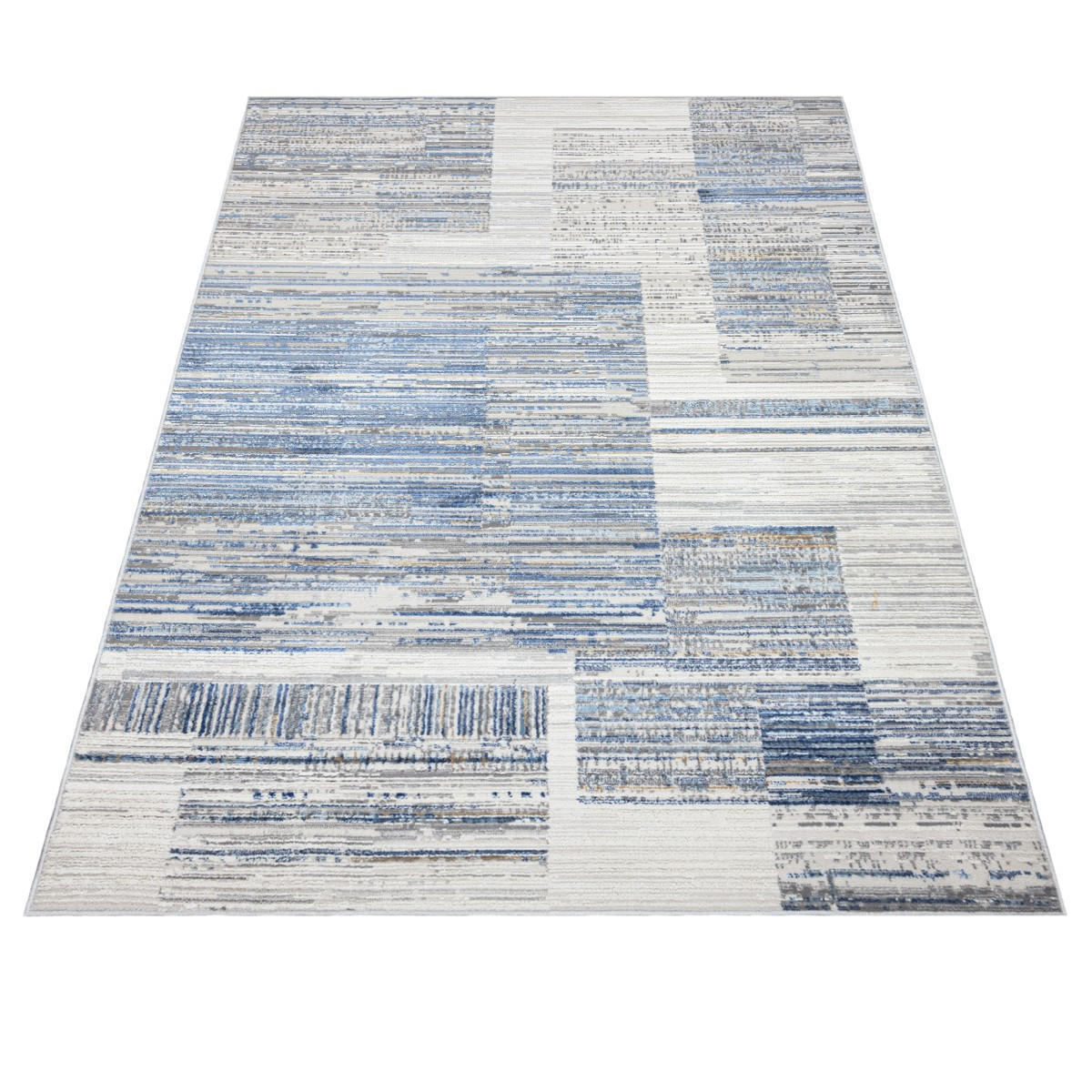 KOBEREC béžový krémový modrý - 240 x 330 cm - modrá, textil (240/330cm) - Mazovia