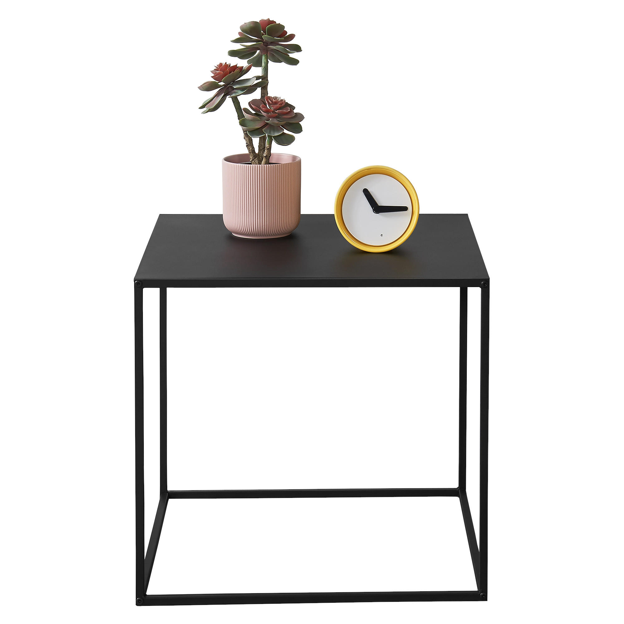 KONSOLENTISCH Russafa - Schwarz, Metall (55/55/50cm) - [en.casa]