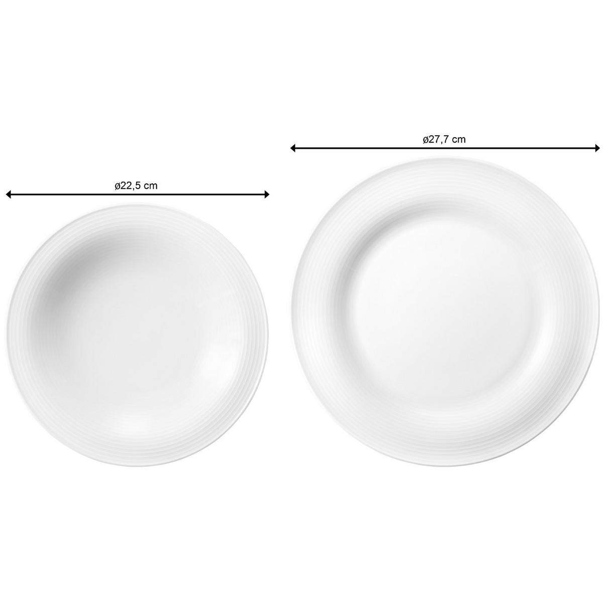 TAFELSERVICE Beat weiß 8er Set - Weiß, Keramik (1/1/1cm) - Seltmann Weiden