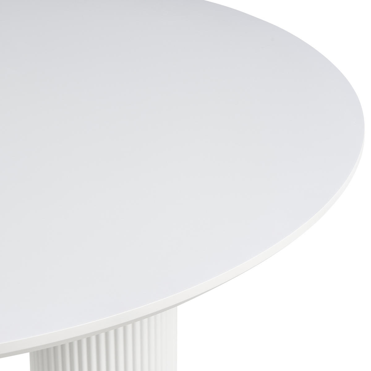 JÍDELNÍ STŮL Bílý 120/120 cm Tulemalu - bílá, kompozitní dřevo (120/120/75cm) - Beliani