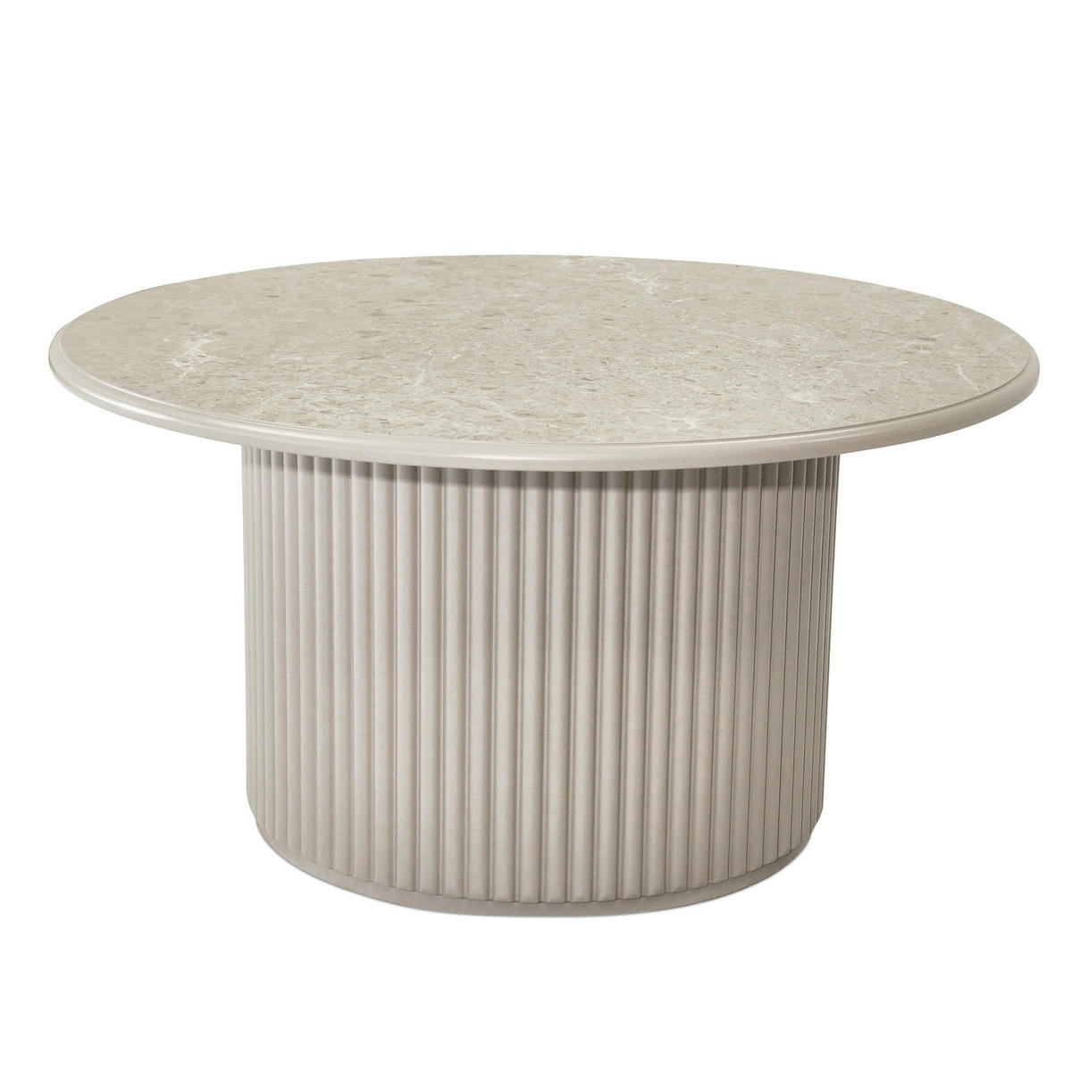 COUCHTISCH rund Grau 80/80/42 cm - Taupe/Graubraun, Holz/Holzwerkstoff (80/80/42cm) - Furnhouse