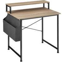 SCHREIBTISCH Everett, 80 x 55 x 90 cm, Industrial Holz hell, Eiche Sonoma - Naturfarben, Holzwerkstoff (55/80/90cm) - tectake