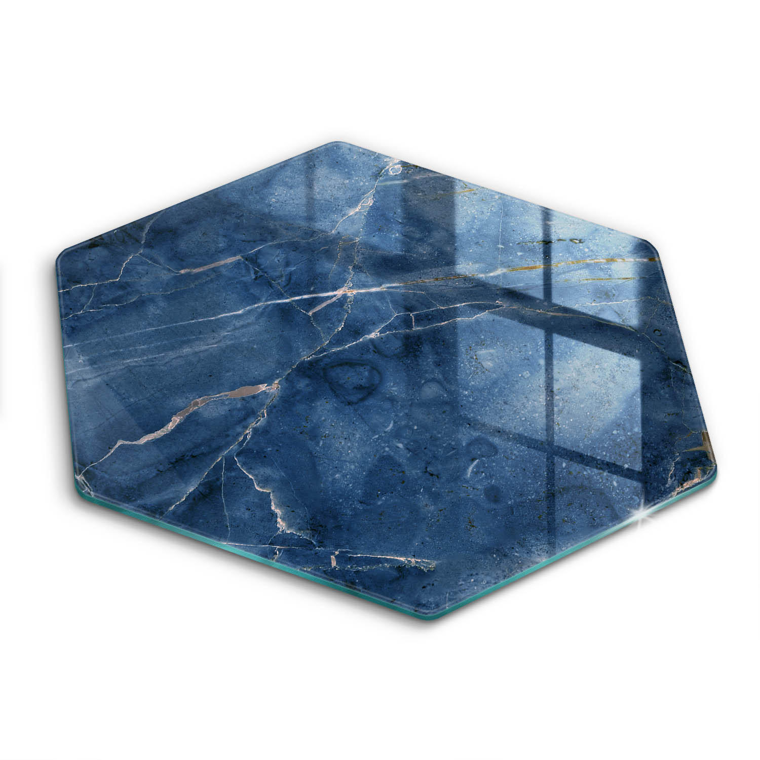 Wallfluent Glasplatte Blau 40x40 cm