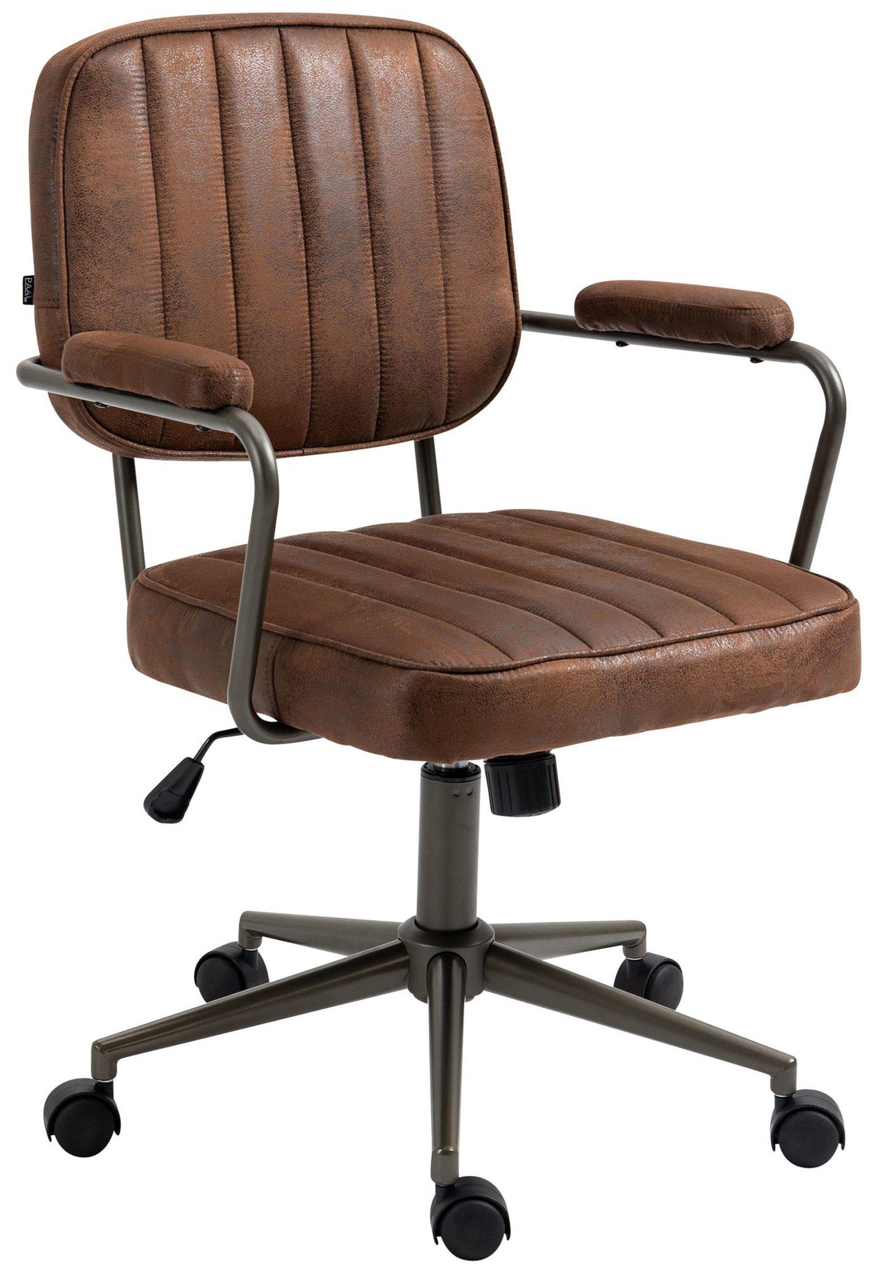 BÜROSTUHL Oxyde cognac - Cognac/Schwarz, Metall (61/98/63cm) - TPFLiving