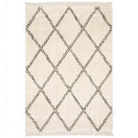 HOCHFLOR LANGFLOR SHAGGY TEPPICH BOHO RAUTEN - Creme, Textil (120/170cm) - Pergamon