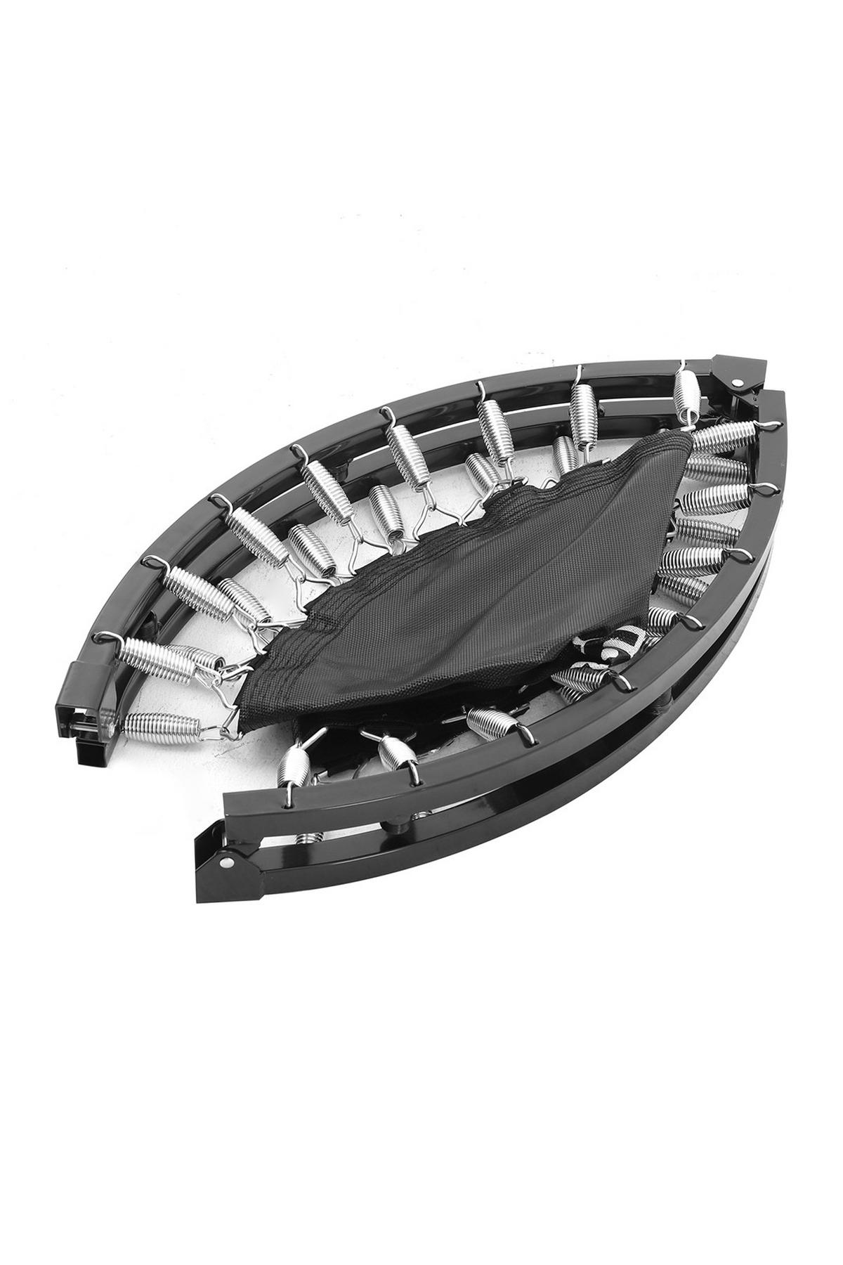38-ZOLL-INDOOR-FALTTRAMPOLIN aus Stahl, Oxford-Gewebe, Federn in Schwarz 96 cm Durchmesser x 25.5 cm Höhe - Schwarz, Metall (96/96/25.5cm) - Livingandhome