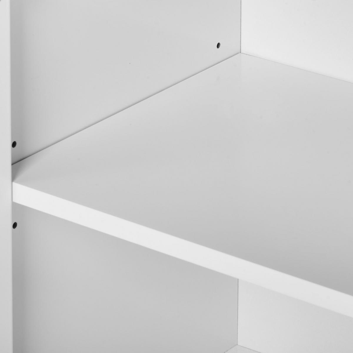 WASCHBECKENUNTERSCHRANK 80 cm Weiß Nubes - Weiß, Holzwerkstoff (80/74/35cm) - Beliani