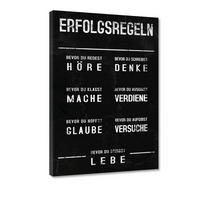 WANDBILD XXL "Erfolgsregeln" - 60 x 90 cm - Weiß, Textil (60/90cm) - Hustling Sharks