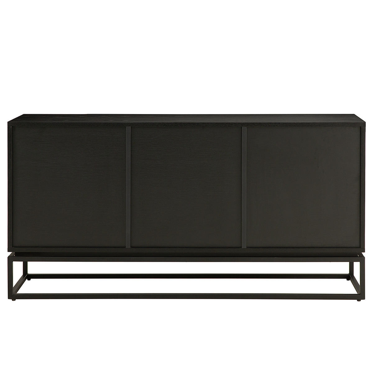 SIDEBOARD mit 2 Türen - Holzwerkstoff / Metall - Schwarz, Holzwerkstoff/Metall (150/75/40cm) - home24