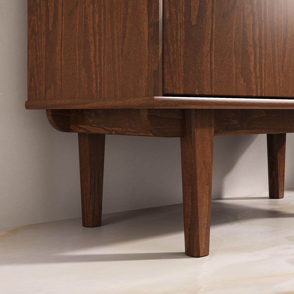 WOHNZIMMERSCHRANK SIMONA - Kastanienfarben, Holz (80/188/37cm) - IDIMEX