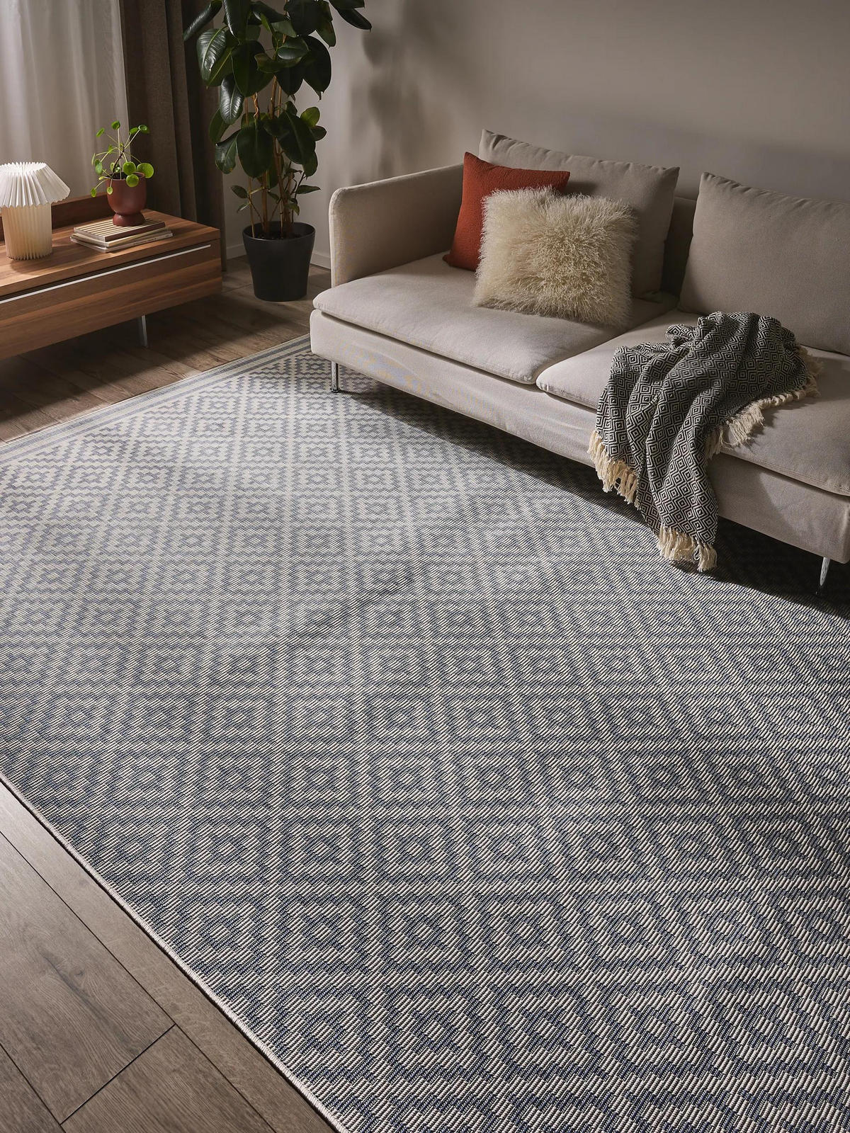 OUTDOORTEPPICH Metro Blau 200x290 cm - Blau, Textil (200/290cm) - benuta Nest