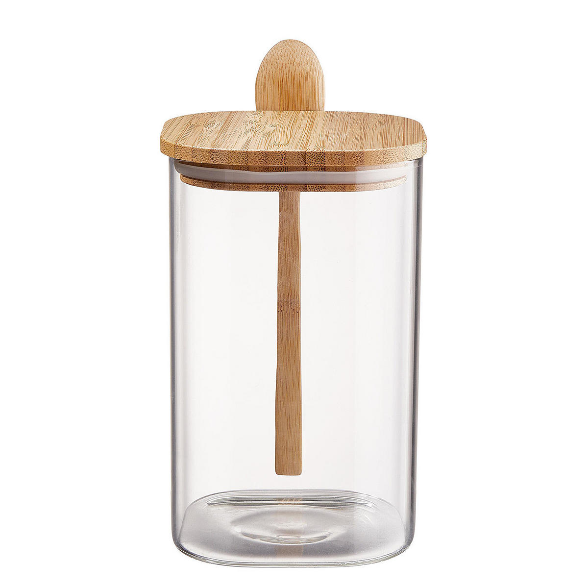 VORRATSGLAS Composition - Transparent, Glas/Holz (10/16/13cm) - Butlers