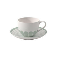 CAPPUCCINOTASSE MIT UNTERTASSE Fleur Couleur Vert 300 ml - Grün, Keramik (0.3L) - Villeroy & Boch