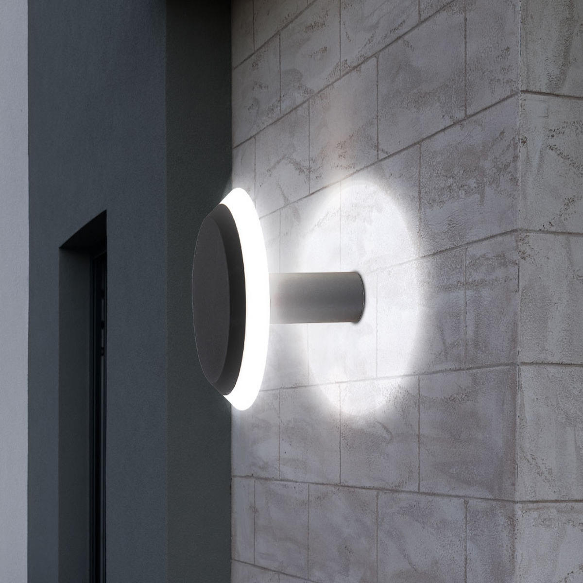 LED AUSSEN-WANDLEUCHTE ALU Grau - Anthrazit, Metall (13.7/13.7/20cm) - Globo Lighting