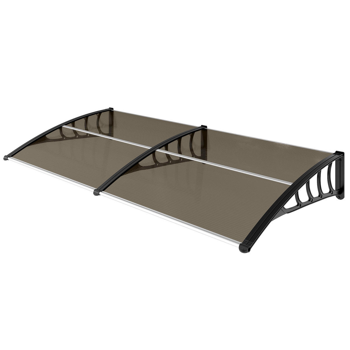 VORDACH DE-14007 200/96 cm, UV-Schutz Grün - Braun, Kunststoff (96/27/200cm) - ComfortXL
