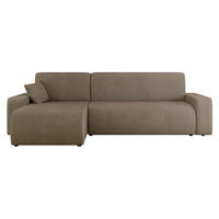 ECKSOFA Piano - Hellbraun/Schwarz, Holz/Kunststoff (244/145cm) - MIRJAN24