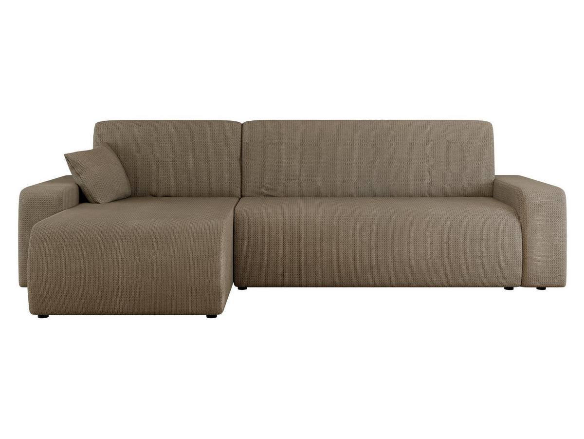 ECKSOFA Piano - Hellbraun/Schwarz, Holz/Kunststoff (244/145cm) - MIRJAN24