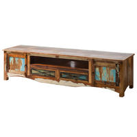 TV-BOARD Altholz 200x50x50 mehrfarbig lackiert NATURE OF SPIRIT #137 - Multicolor, Holz (50/50/200cm) - Massivmoebel24