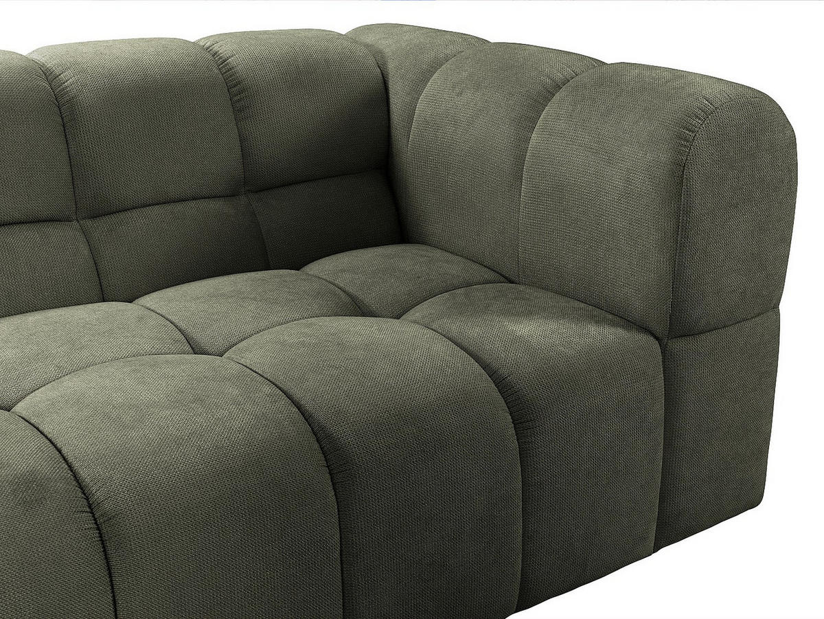 SOFA - 3 Personen - stoff - khaki Rimalo - Schlammfarben, Textil (214/75/102cm) - Vente-Unique