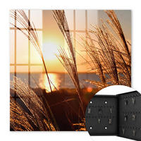 SCHLÜSSELBOX Schwarz 30x30 cm- Türöffnung nach rechts - Sonnenuntergang - Orange, Metall (30/30/5cm) - TULUP