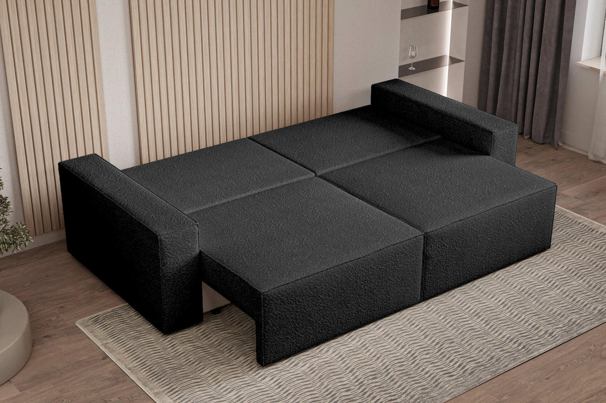 SCHLAFSOFA - Denver mini - Schwarz (Anthology 19) - Schwarz, Holzwerkstoff (248/92/110cm) - Möblo