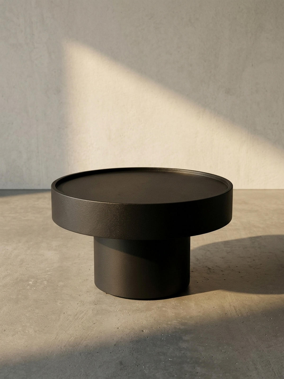COUCHTISCH Schwarz Metall, Pilz-Design, Maße 60x60x36 cm - Schwarz, Metall (60/60/36cm) - KADIMA DESIGN