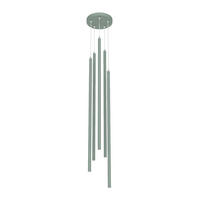 LED-HÄNGELEUCHTE Stelo Komposition - Grün, Metall (16/16/160cm) - Lumicom