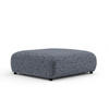 POUF L Zanzibar Marineblau Webstoff - Schwarz/Dunkelblau, Holz/Holzwerkstoff (110/37/110cm) - Maison de Reve