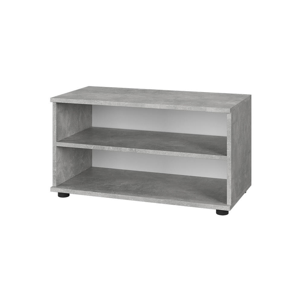 POLICE NA KNIHY Berno Beton - šedá, kompozitní dřevo (70.8/38.9/35.3cm) - Vicco