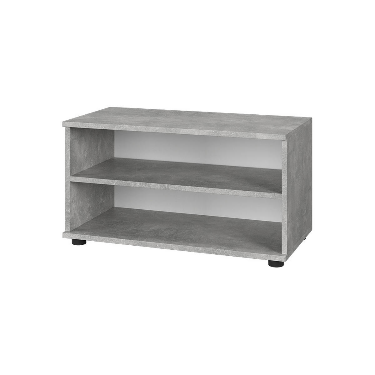 POLICE NA KNIHY Berno Beton - šedá, kompozitní dřevo (70.8/38.9/35.3cm) - Vicco